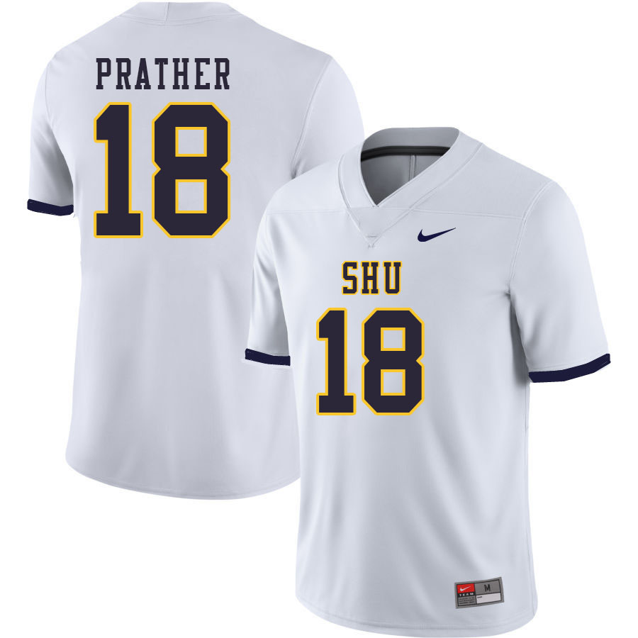 Men-Youth #18 Credell Prather Siena Heights Saints 2023 College Football Jerseys Stitched Sale-White